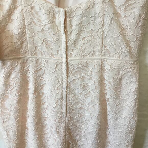 David Bridal Short Tank Lace Dress with V -Neck - Picture 10 of 16